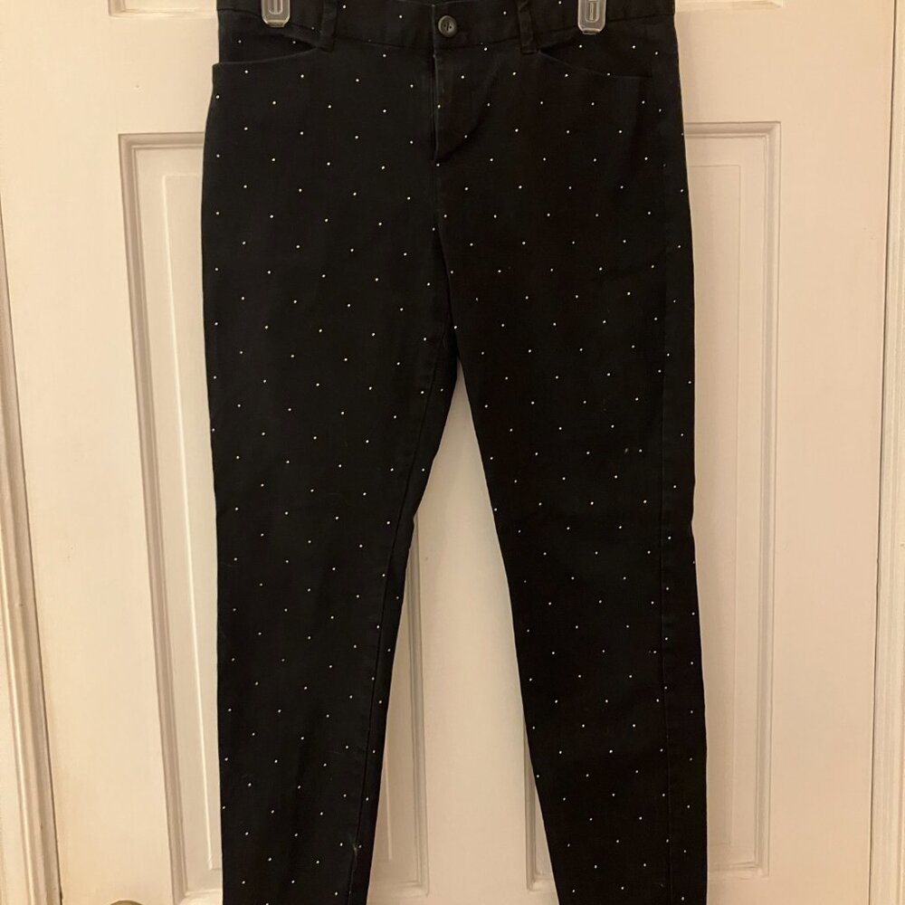 Gap Slim Black/White Polka Dot Pants - Size 4